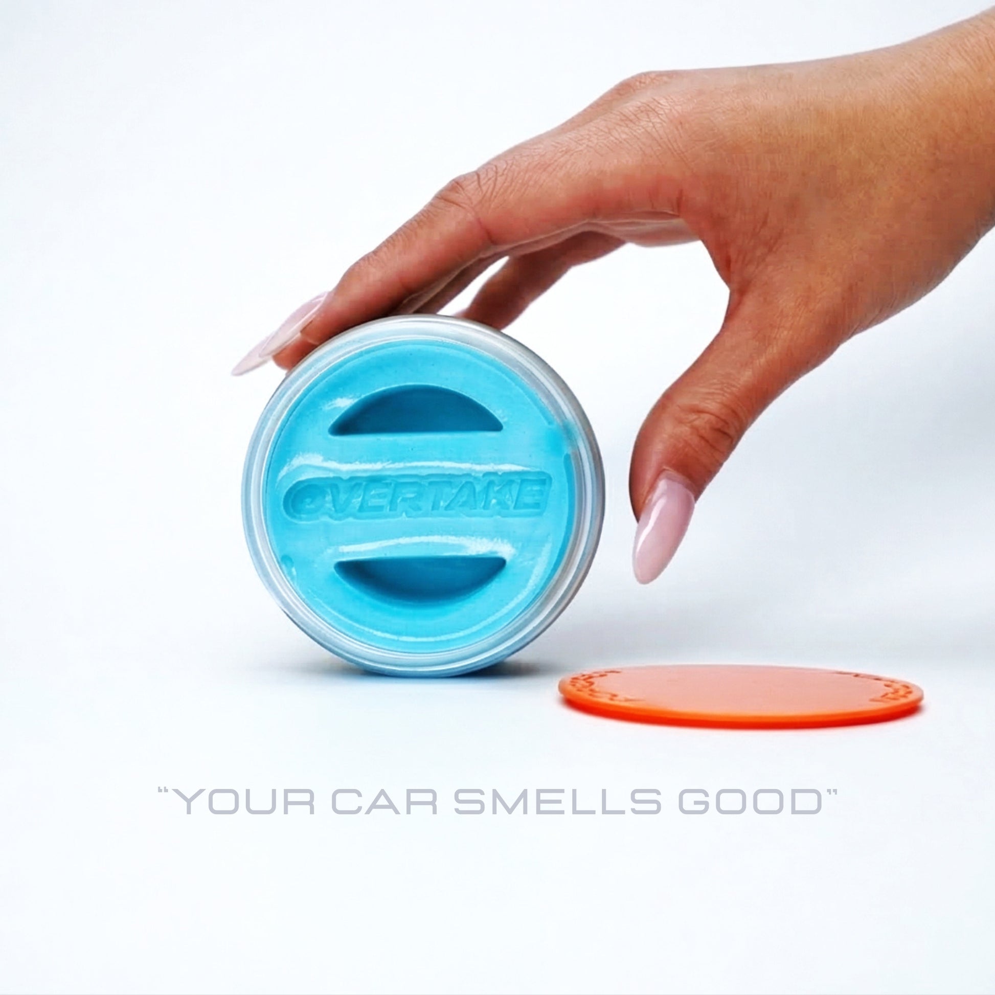 Aqua Fresh gel car air freshener front view — Overtake Scents Melbourne