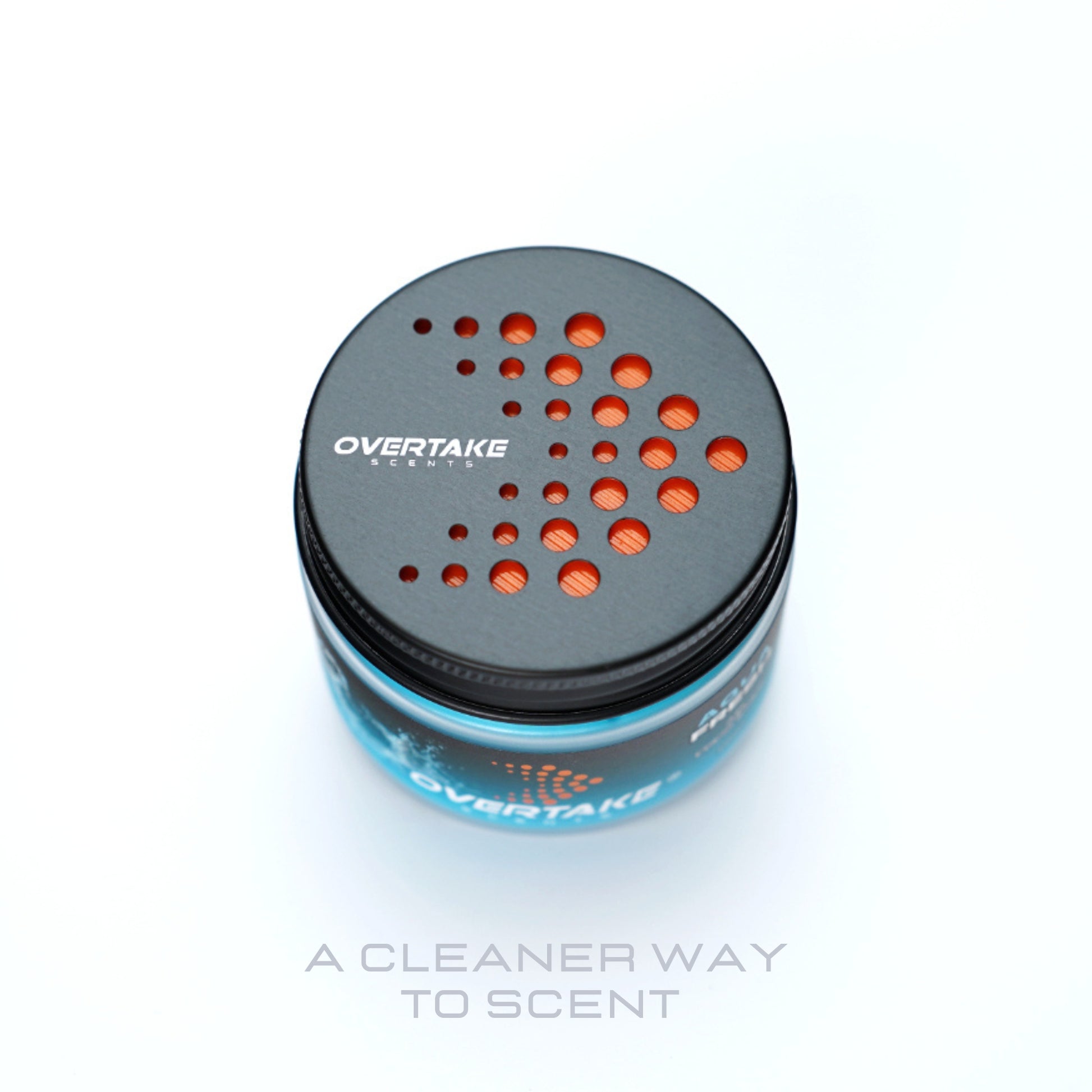 Aqua Fresh gel car air freshener lid on with freshness seal — Overtake Scents