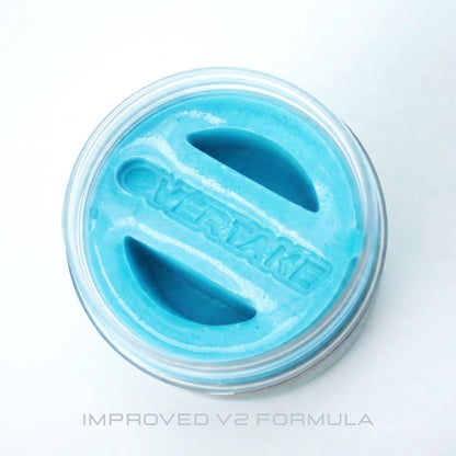 Aqua Fresh gel car air freshener top-down view showing teal gel — Overtake Scents