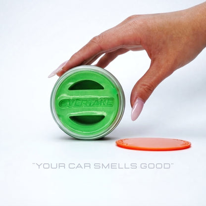 Auto Aurora gel car air freshener front view — Overtake Scents Melbourne