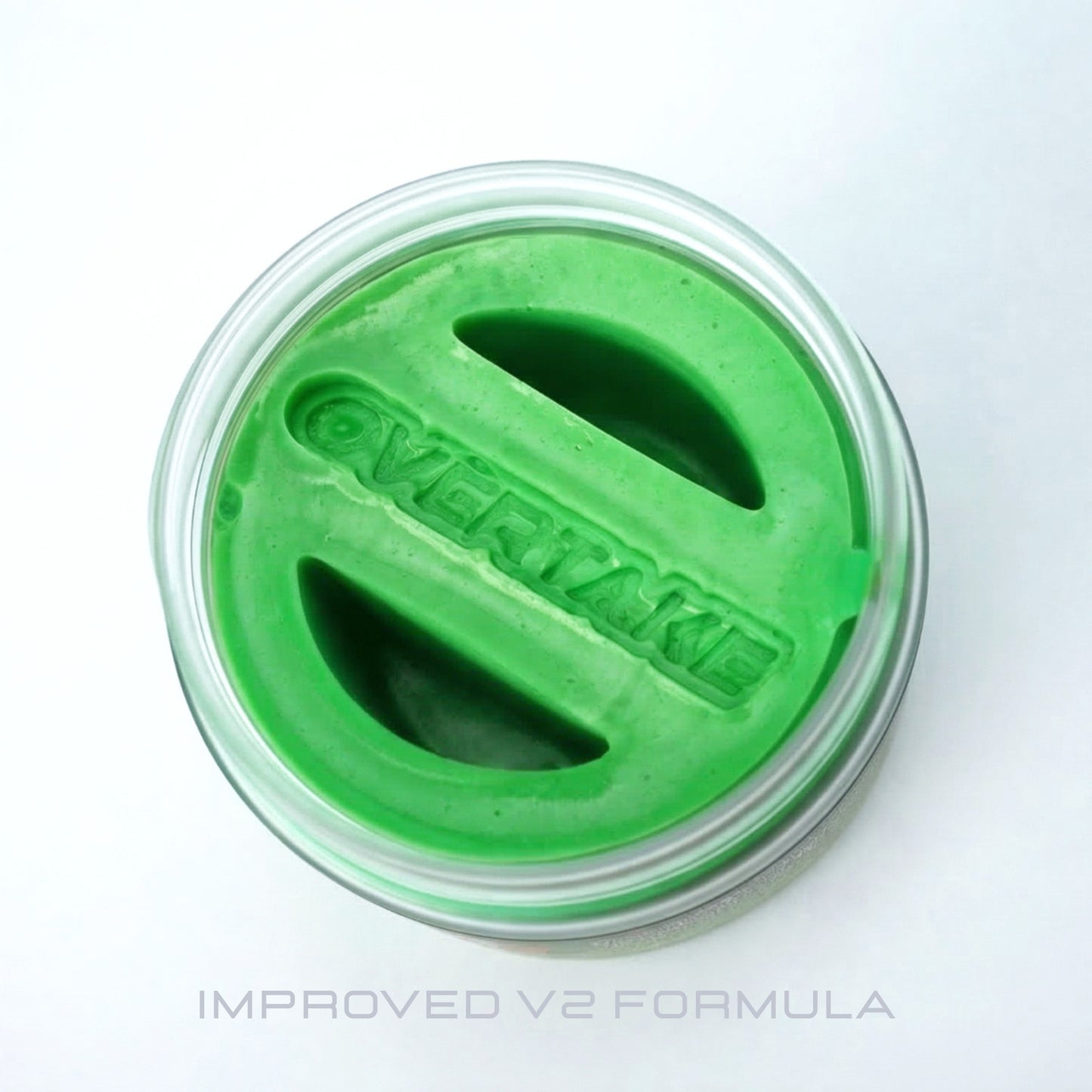 Auto Aurora gel car air freshener top-down view of gel — Overtake Scents