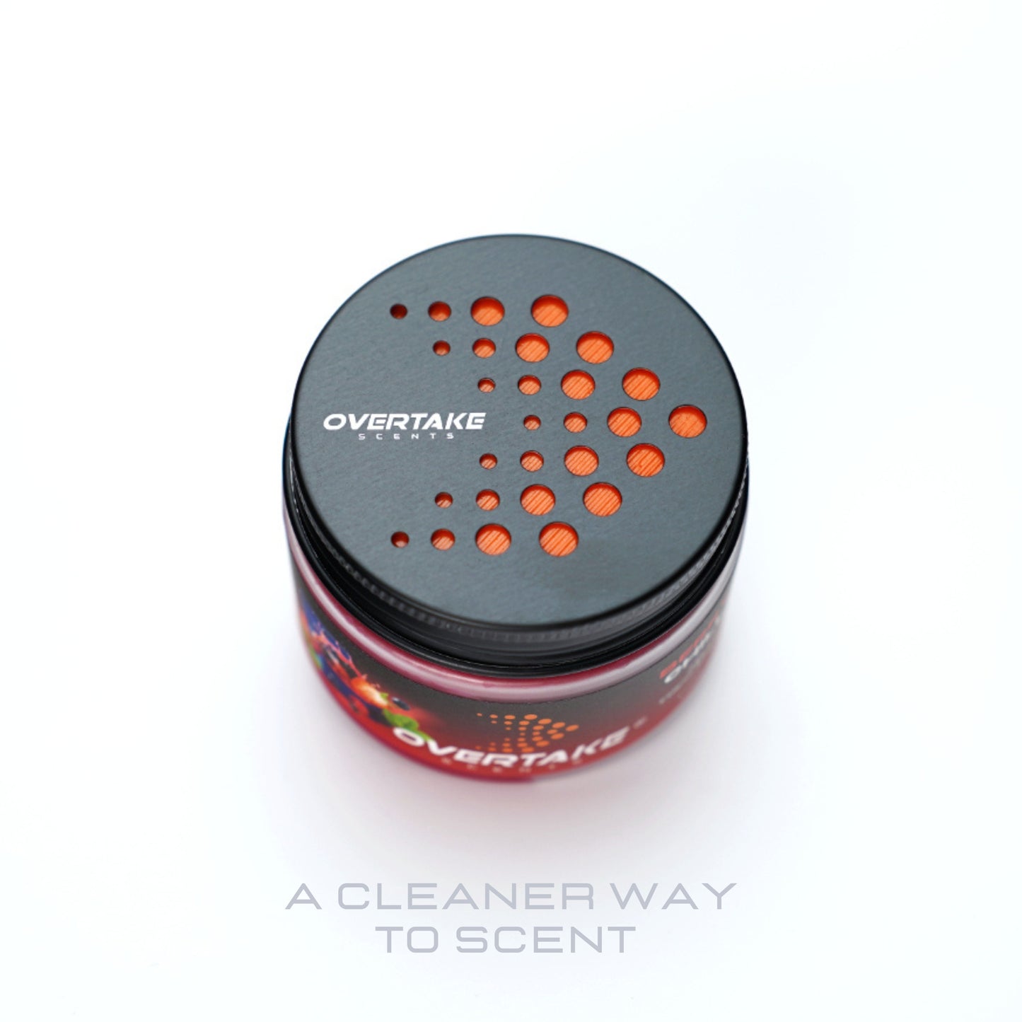 Berry Chill gel car air freshener lid on with freshness seal — Overtake Scents