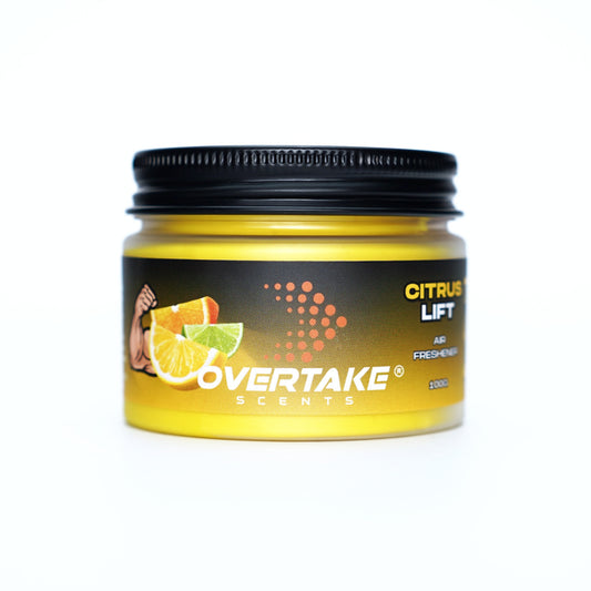 Citrus Lift premium gel car air freshener — Overtake Scents, made in Melbourne