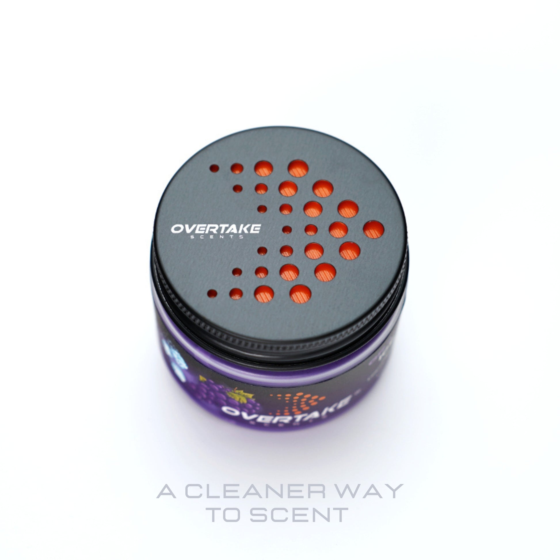 Grape Ice gel car air freshener lid on with freshness seal — Overtake Scents