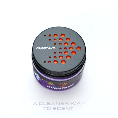Grape Ice gel car air freshener lid on with freshness seal — Overtake Scents