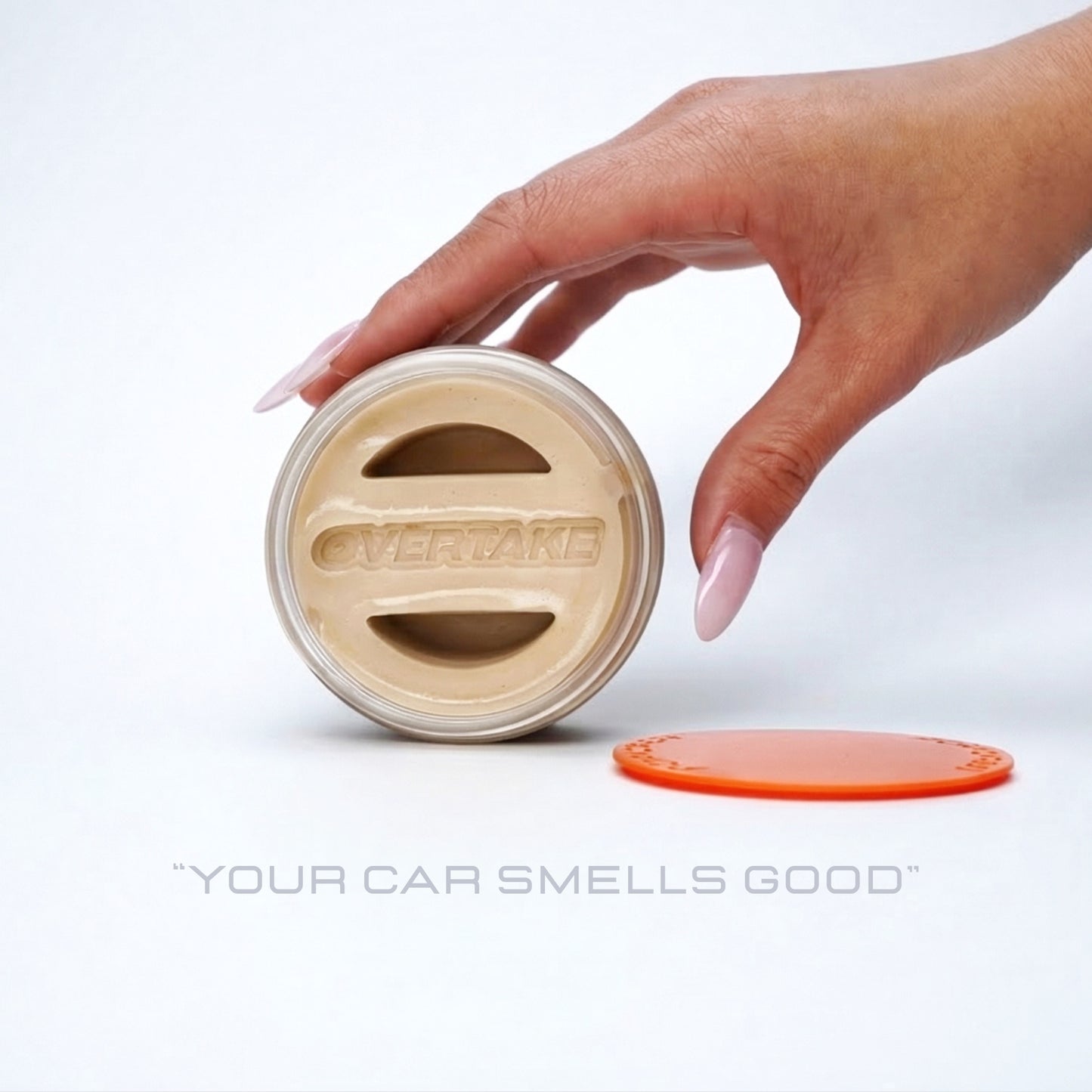 Very Vanilla gel car air freshener front view — Overtake Scents Melbourne
