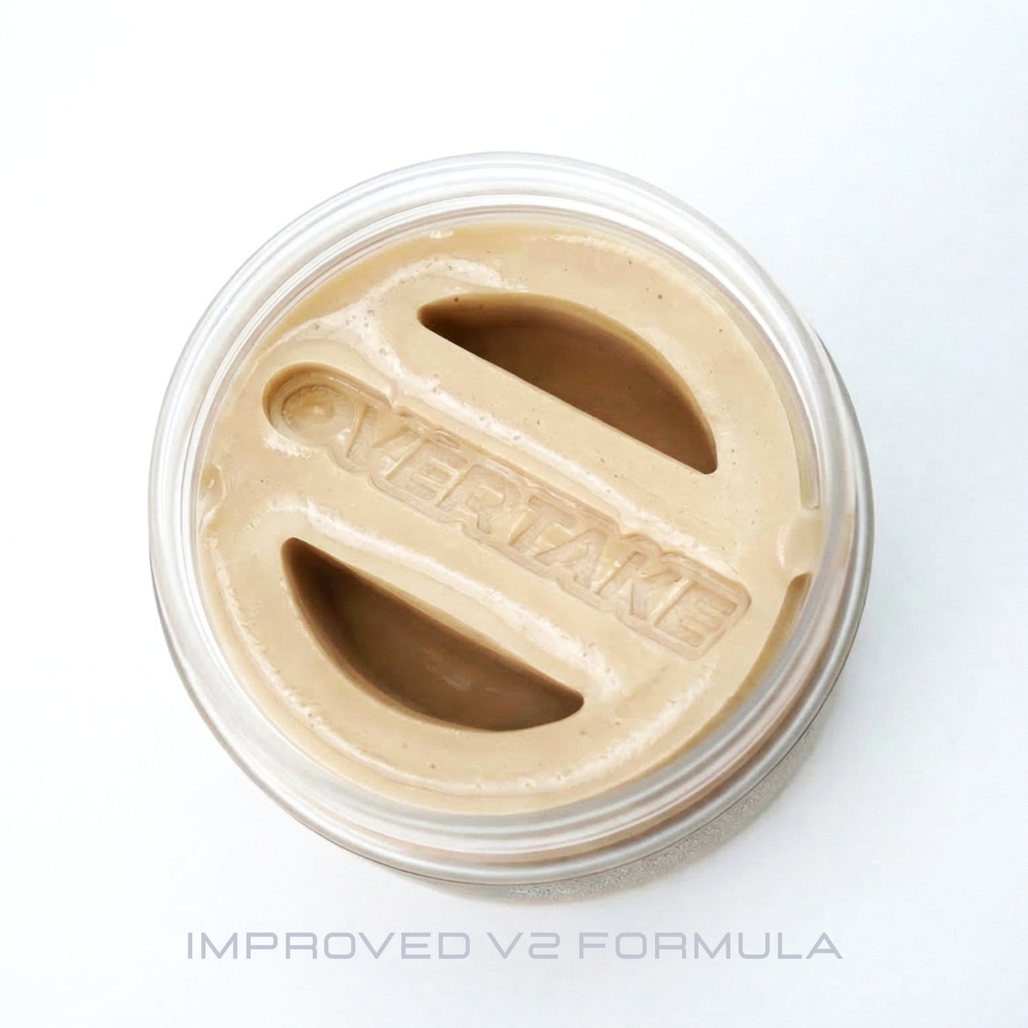 Very Vanilla gel car air freshener top-down view of gel — Overtake Scents