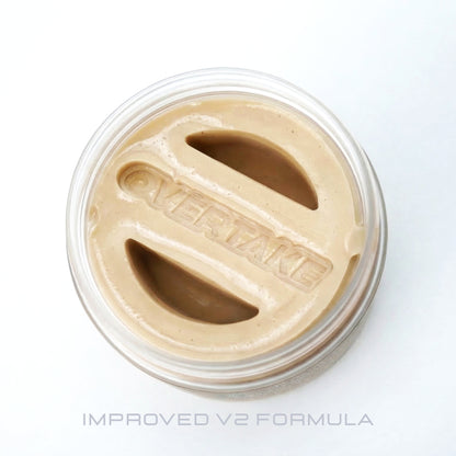 Very Vanilla gel car air freshener top-down view of gel — Overtake Scents